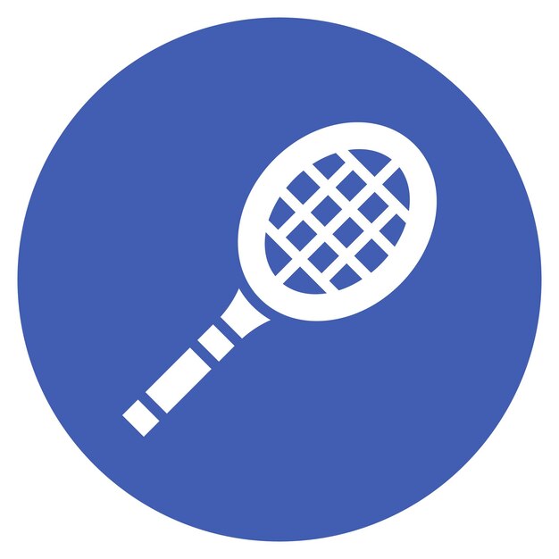 Imagen vectorial del icono de la raqueta de tenis Se puede usar para diversión al aire libre
