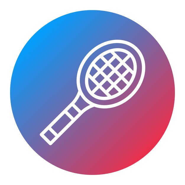 Imagen vectorial del icono de la raqueta de tenis Se puede usar para diversión al aire libre