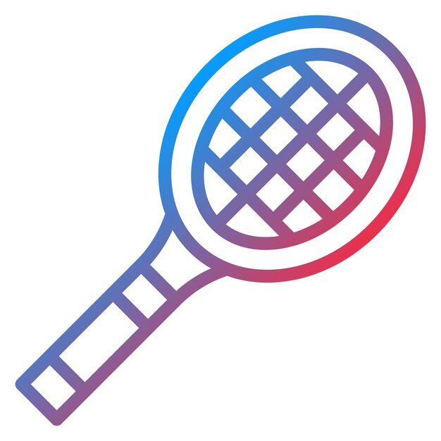 Imagen vectorial del icono de la raqueta de tenis Se puede usar para diversión al aire libre