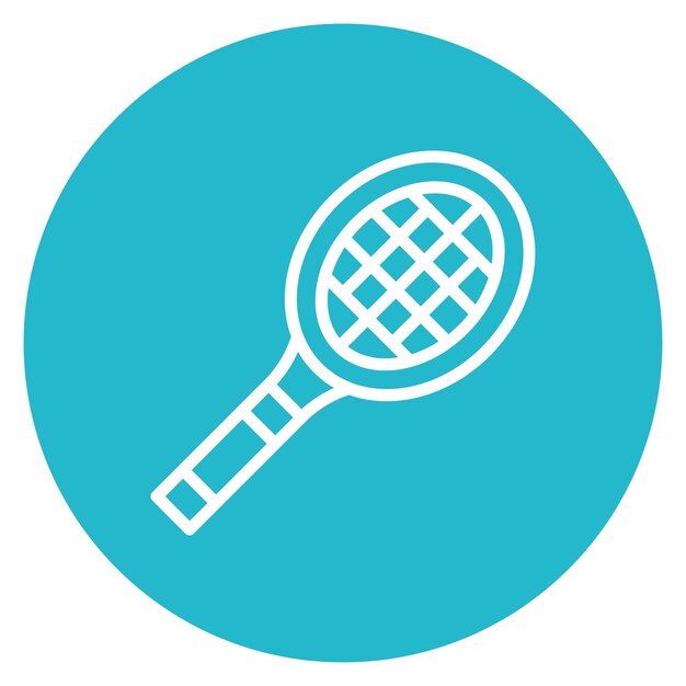 Imagen vectorial del icono de la raqueta de tenis Se puede usar para diversión al aire libre
