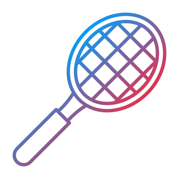 Imagen vectorial del icono de la raqueta de tenis Se puede utilizar para los servicios hoteleros