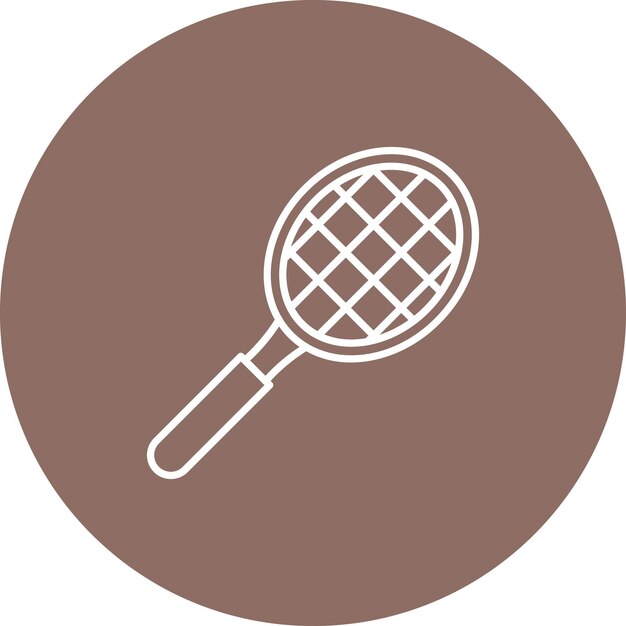 Imagen vectorial del icono de la raqueta de tenis Se puede utilizar para los servicios hoteleros