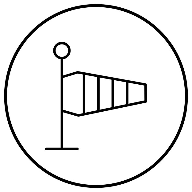Imagen vectorial del icono de la raqueta de viento Se puede utilizar para la aviación