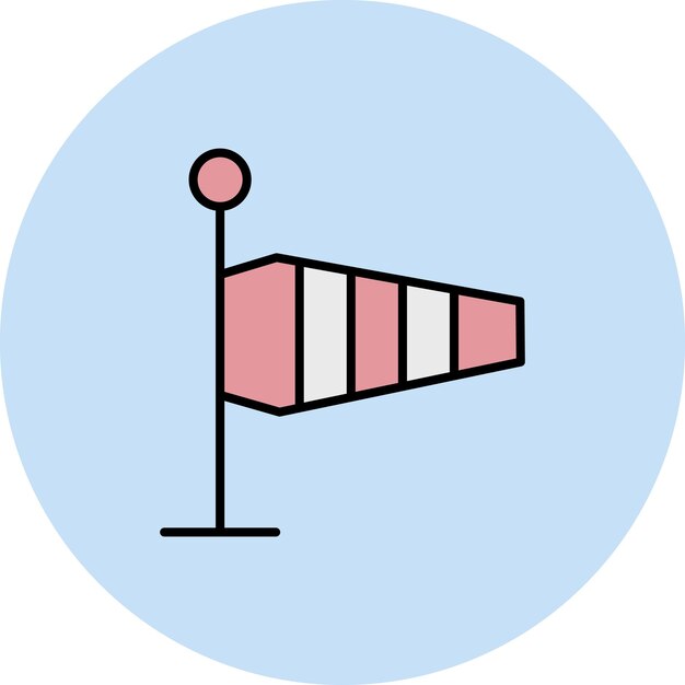 Imagen vectorial del icono de la raqueta de viento Se puede utilizar para la aviación