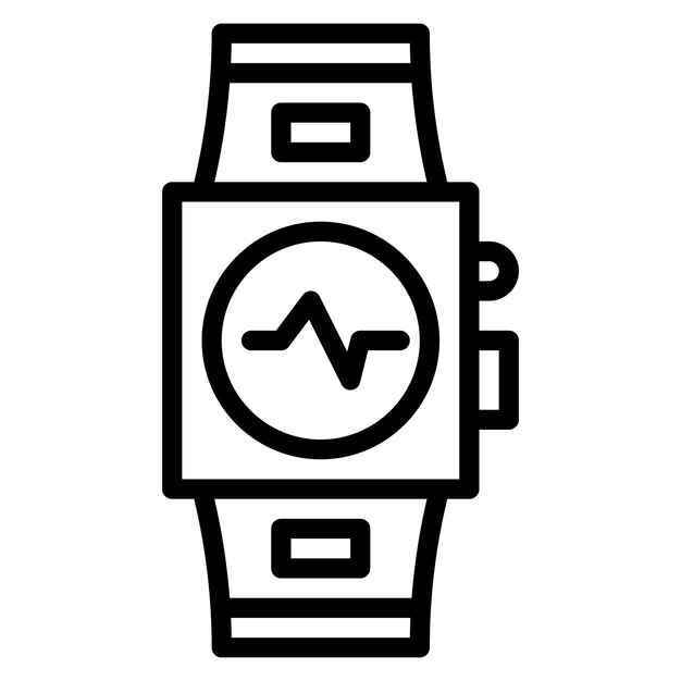 Imagen vectorial del icono del rastreador de fitness Se puede usar para equipos deportivos