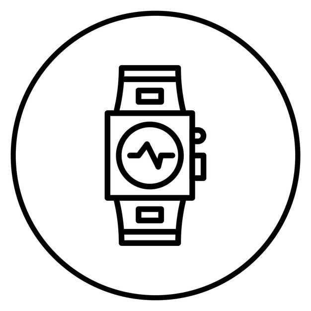 Imagen vectorial del icono del rastreador de fitness Se puede usar para equipos deportivos