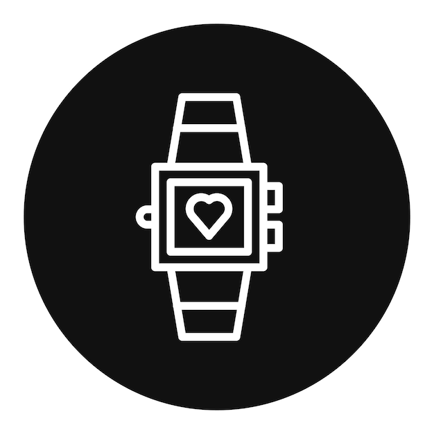Imagen vectorial del icono del rastreador de fitness Se puede usar para Fitness