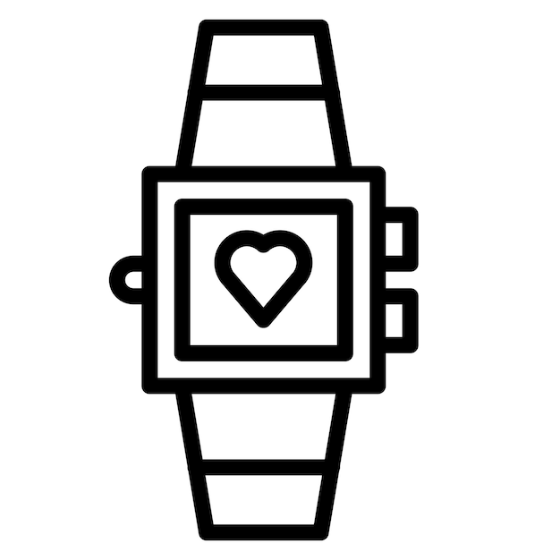 Imagen vectorial del icono del rastreador de fitness Se puede usar para Fitness