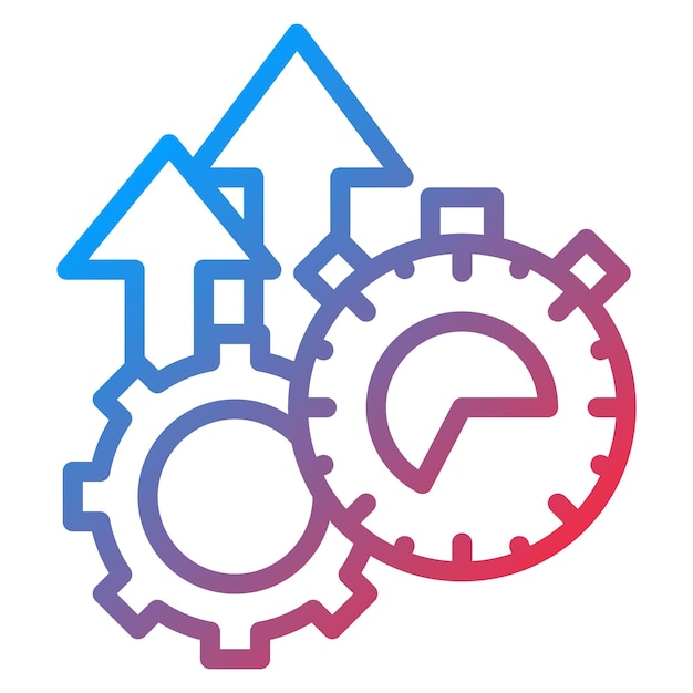 Imagen vectorial del icono del rastreador de productividad Se puede utilizar para la gestión de operaciones