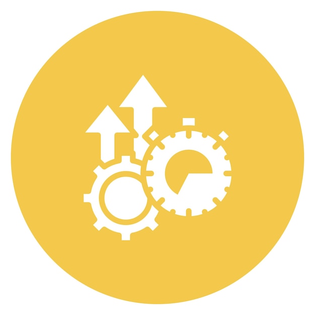 Imagen vectorial del icono del rastreador de productividad Se puede utilizar para la gestión de operaciones
