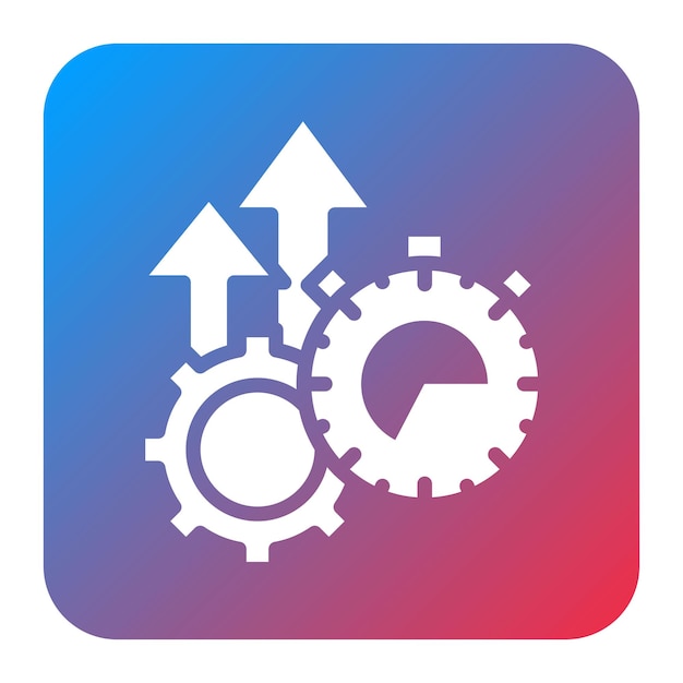 Imagen vectorial del icono del rastreador de productividad Se puede utilizar para la gestión de operaciones