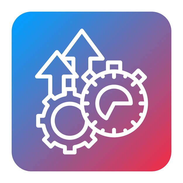 Imagen vectorial del icono del rastreador de productividad Se puede utilizar para la gestión de operaciones