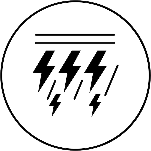 Imagen vectorial del icono del rayo Se puede usar para el tiempo