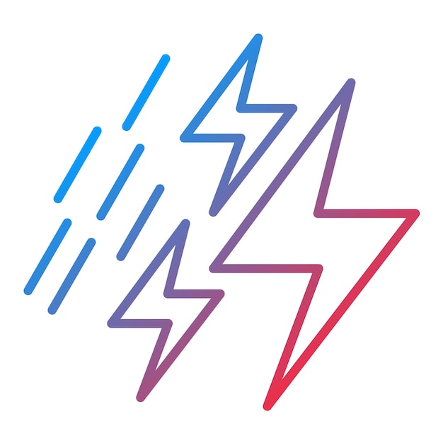 Imagen vectorial del icono de rayo Se puede utilizar para la interfaz de usuario
