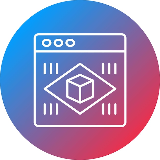 Imagen vectorial de icono de realidad aumentada Se puede usar para realidad virtual