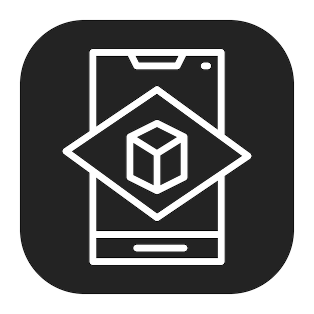 Imagen vectorial de icono de realidad aumentada Se puede utilizar para la disrupción digital