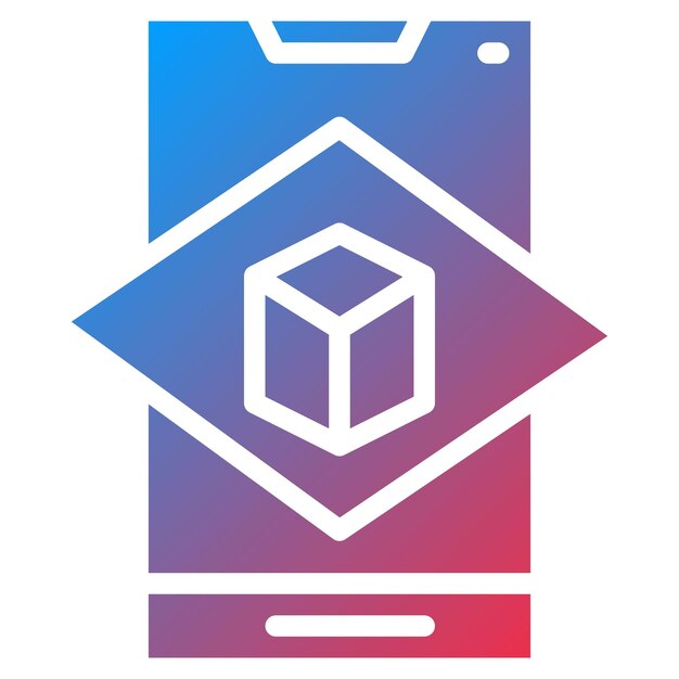 Imagen vectorial de icono de realidad aumentada Se puede utilizar para la disrupción digital