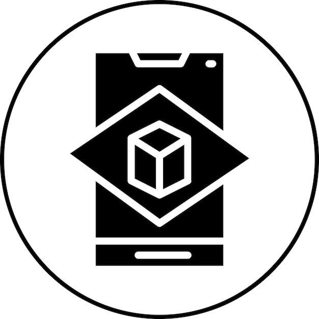 Imagen vectorial de icono de realidad aumentada Se puede utilizar para la disrupción digital