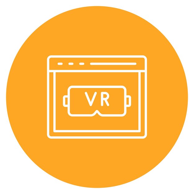 Imagen vectorial de icono de realidad virtual Se puede usar para ciencias de la computación