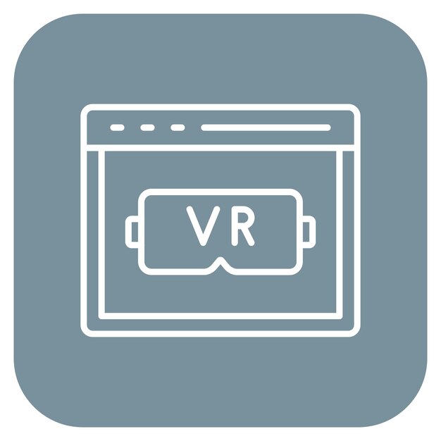 Imagen vectorial de icono de realidad virtual Se puede usar para ciencias de la computación