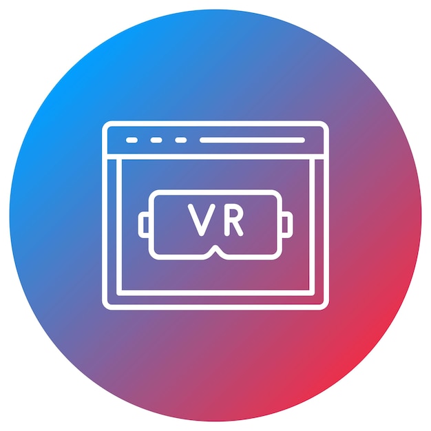 Imagen vectorial de icono de realidad virtual Se puede usar para ciencias de la computación
