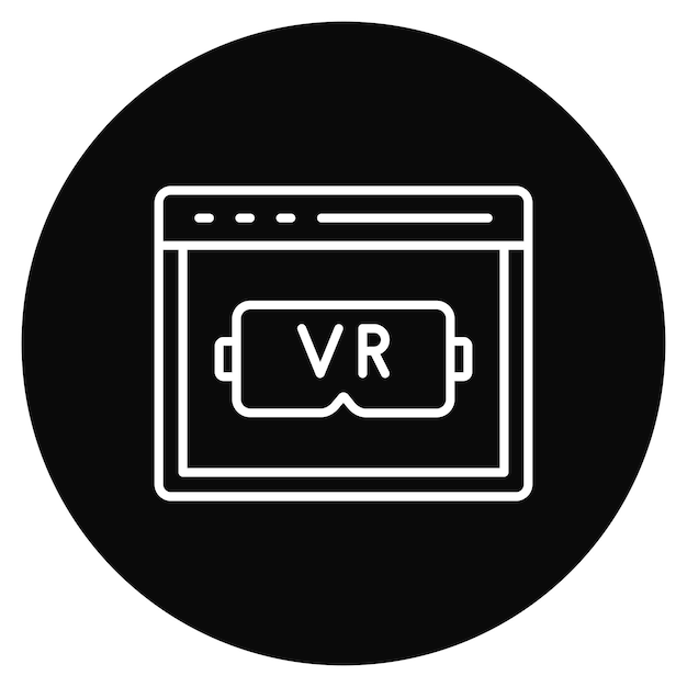 Imagen vectorial de icono de realidad virtual Se puede usar para ciencias de la computación