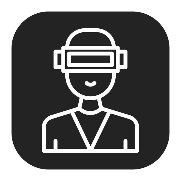 Imagen vectorial de icono de realidad virtual puede usarse para la disrupción digital