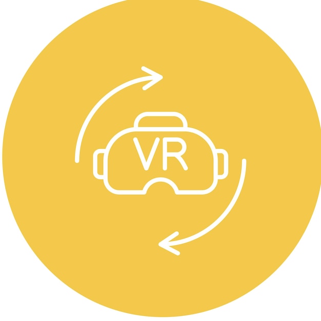 Imagen vectorial de icono de realidad virtual puede usarse para el futuro