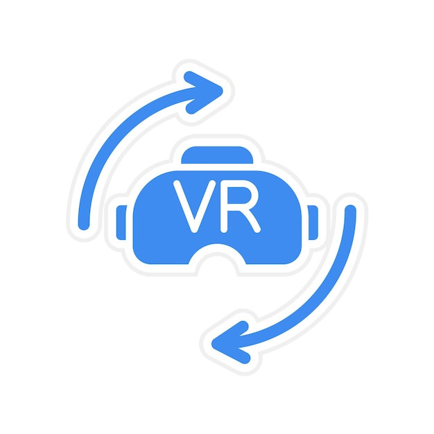 Imagen vectorial de icono de realidad virtual puede usarse para el futuro
