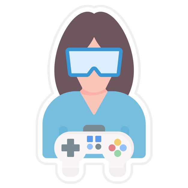 Imagen vectorial de icono de realidad virtual Se puede utilizar para la realidad virtual
