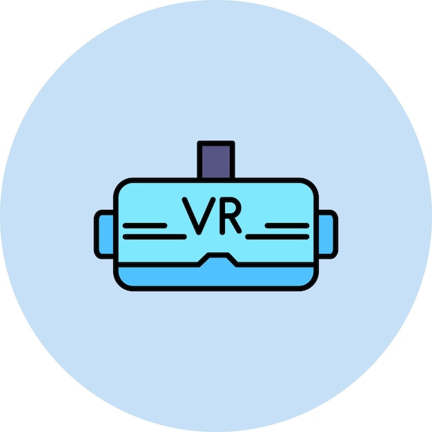 Imagen vectorial de icono de realidad virtual Se puede utilizar para la tecnología