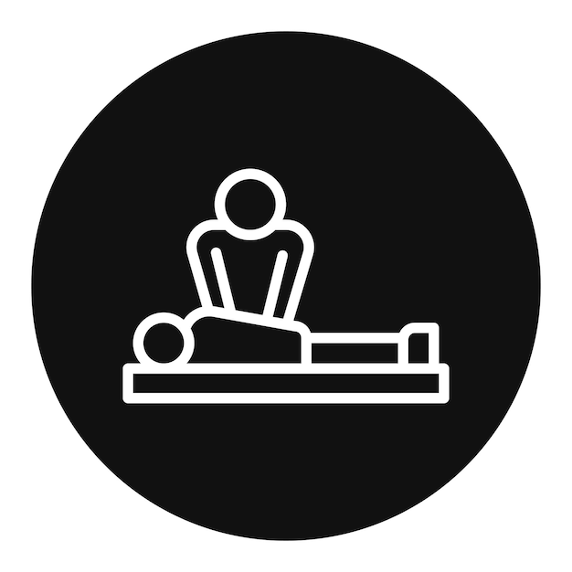 Imagen vectorial del icono de reanimación cardiopulmonar Se puede utilizar para cardiología