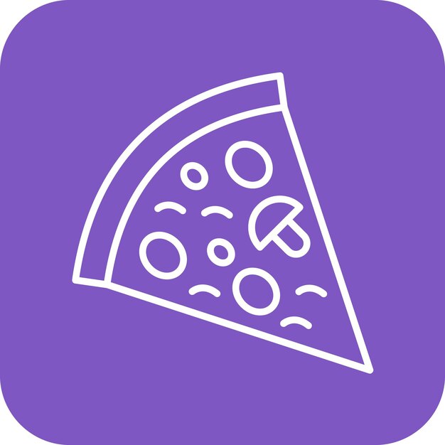 La imagen vectorial del icono de la rebanada de pizza se puede usar para el Año Nuevo