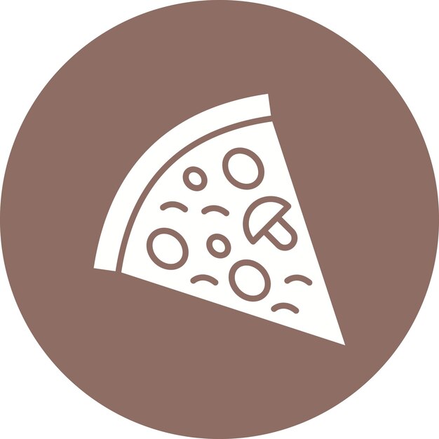 La imagen vectorial del icono de la rebanada de pizza se puede usar para el Año Nuevo