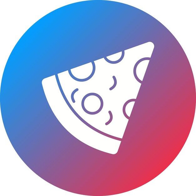 Imagen vectorial del icono de la rebanada de pizza Se puede usar para cumpleaños