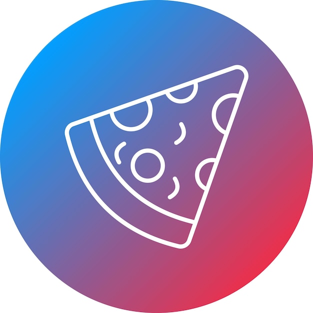 Imagen vectorial del icono de la rebanada de pizza Se puede usar para cumpleaños