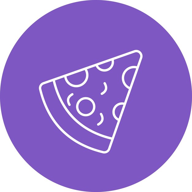 Imagen vectorial del icono de la rebanada de pizza Se puede usar para cumpleaños