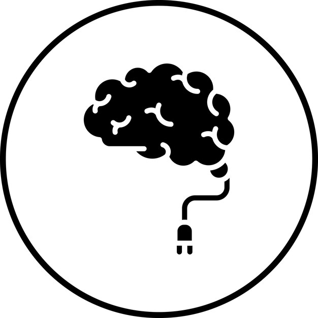 Imagen vectorial del icono de recarga cerebral Se puede utilizar para el diseño