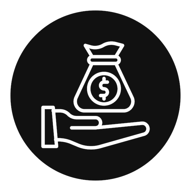 Imagen vectorial del icono de recaudación de fondos Se puede usar para la caridad