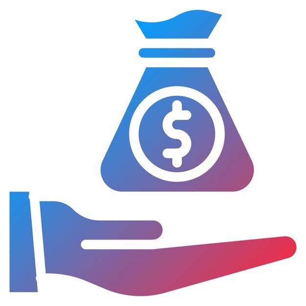 Imagen vectorial del icono de recaudación de fondos Se puede usar para la caridad