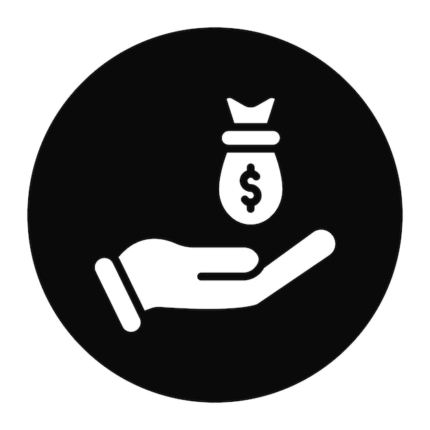 Imagen vectorial del icono de recaudación de fondos Se puede usar para crowdfunding