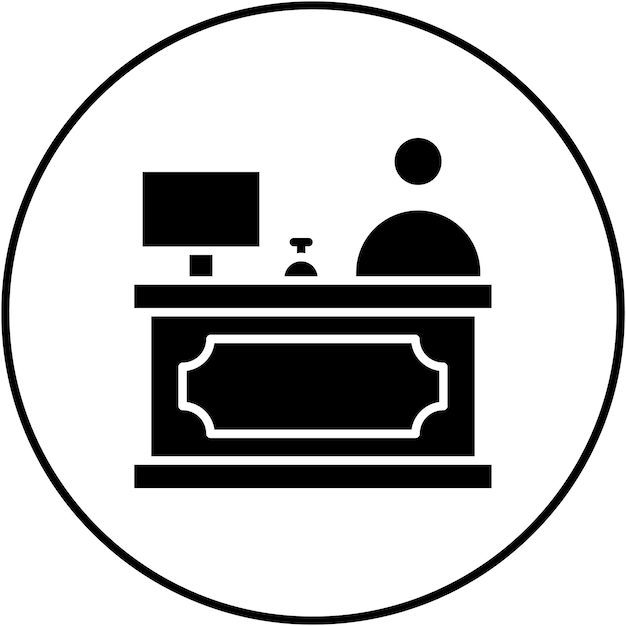 Imagen vectorial del icono de recepción Se puede utilizar para Medicina I