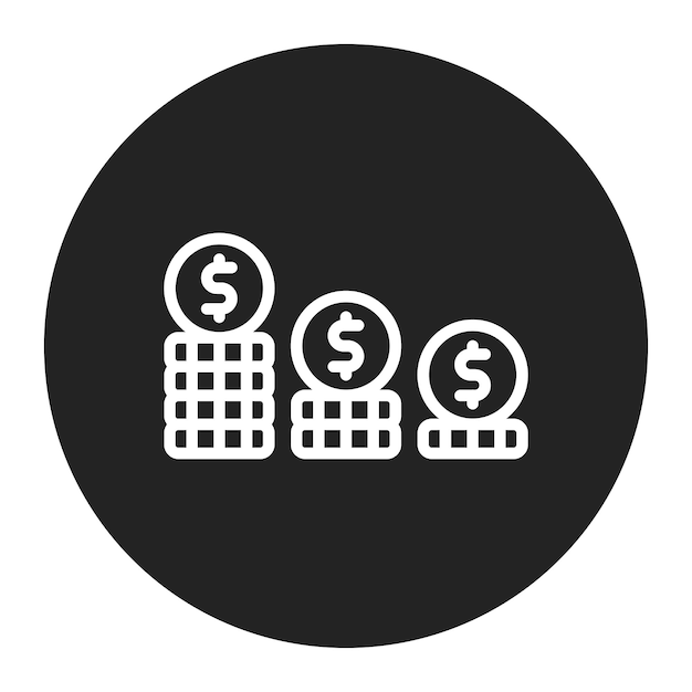 Imagen vectorial del icono de la recesión económica Se puede utilizar para los riesgos empresariales