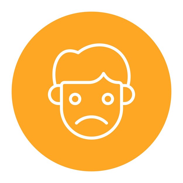 Imagen vectorial de icono rechazada Se puede usar para emociones humanas