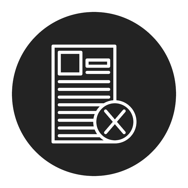 Imagen vectorial del icono de rechazo de trabajo Se puede utilizar para el proceso de contratación