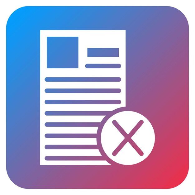 Imagen vectorial del icono de rechazo de trabajo Se puede utilizar para el proceso de contratación