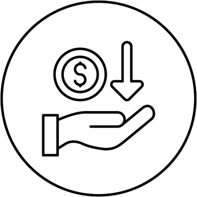 Imagen vectorial del icono de Recibir Dinero Se puede utilizar para trabajar desde casa
