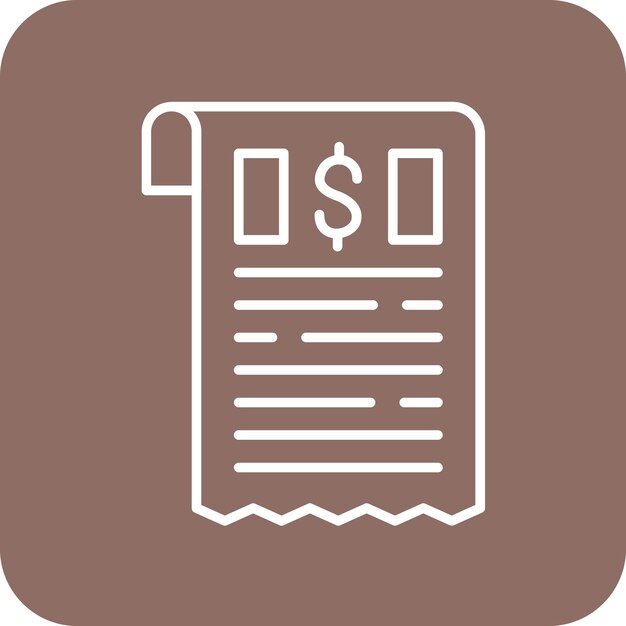 Imagen vectorial del icono del recibo Se puede usar para Shopping Friday
