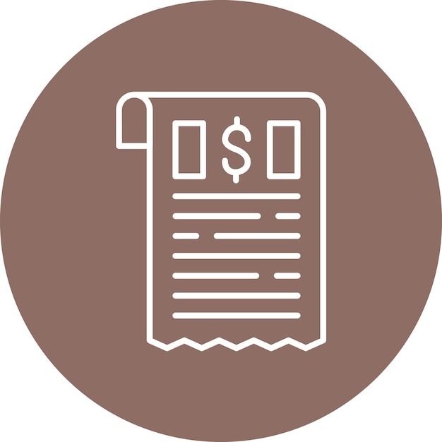 Imagen vectorial del icono del recibo Se puede usar para Shopping Friday
