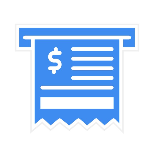 Imagen vectorial del icono del recibo Puede utilizarse para Shoemaker